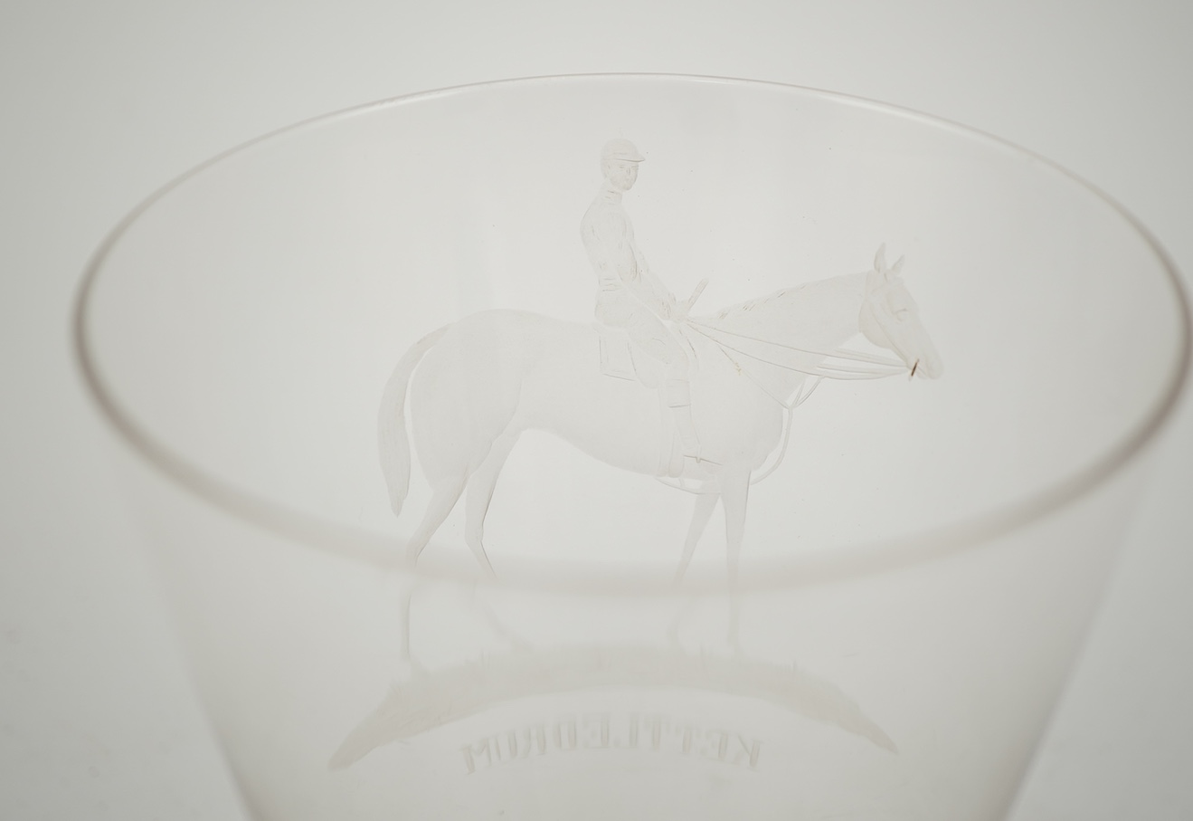 A Newcastle horse racing rummer, c.1861